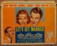 d202 LET'S GET MARRIED movie title lobby card '37 Ida Lupino, Connolly
