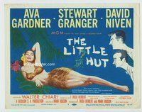 d207 LITTLE HUT movie title lobby card '57 Ava Gardner, Stewart Granger