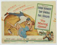 d227 MATING GAME movie title lobby card '59 Debbie Reynolds, Tony Randall