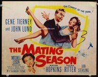 d228 MATING SEASON movie title lobby card '51 Gene Tierney, John Lund