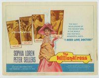 d233 MILLIONAIRESS movie title lobby card '60 Sophia Loren, Peter Sellers