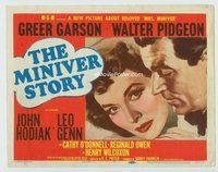 d234 MINIVER STORY movie title lobby card '50 Greer Garson, Walter Pidgeon