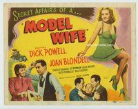 d237 MODEL WIFE movie title lobby card R48 Joan Blondell, Dick Powell