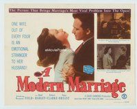 d238 MODERN MARRIAGE movie title lobby card '50 the whys of frigidity!