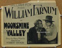 d244 MOONSHINE VALLEY movie title lobby card '22 William Farnum western!