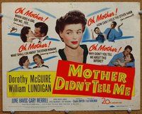 d245 MOTHER DIDN'T TELL ME movie title lobby card '50 Dorothy McGuire