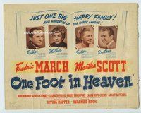 d263 ONE FOOT IN HEAVEN movie title lobby card '41 minister Fredric March!