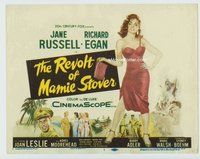 d301 REVOLT OF MAMIE STOVER movie title lobby card '56 sexy Jane Russell!