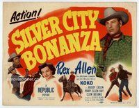 d334 SILVER CITY BONANZA movie title lobby card '51 Rex Allen, Buddy Ebsen