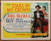 d346 STARS IN MY CROWN movie title lobby card '50 Joel McCrea, Ellen Drew