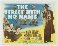 d352 STREET WITH NO NAME movie title lobby card '48 Richard Widmark, Nolan