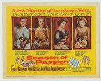 d353 SUMMER OF THE 17th DOLL movie title lobby card '60 Season of Passion!