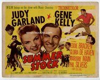 d354 SUMMER STOCK movie title lobby card '50 Judy Garland, Gene Kelly