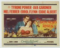d355 SUN ALSO RISES movie title lobby card '57 Tyrone Power, Ava Gardner