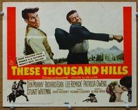 d366 THESE THOUSAND HILLS movie title lobby card '59 Don Murray, Fleischer