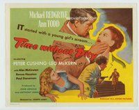 d374 TIME WITHOUT PITY movie title lobby card '57 Michael Redgrave, Ann Todd