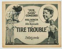 d375 TIRE TROUBLE movie title lobby card '24 Our Gang, Farina, Hal Roach