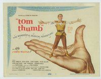 d378 TOM THUMB movie title lobby card '58 George Pal, tiny Russ Tamblyn!