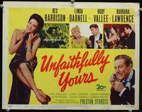 d386 UNFAITHFULLY YOURS movie title lobby card '48 Preston Sturges, Darnell
