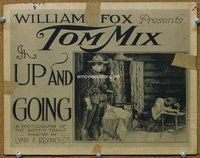 d388 UP & GOING movie title lobby card '22 Tom Mix in arctic trails!