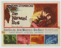 d393 WAYWARD BUS movie title lobby card '57 Jayne Mansfield, Steinbeck