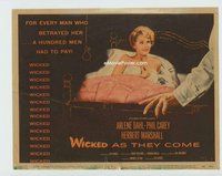 d398 WICKED AS THEY COME movie title lobby card '56 bad girl Arlene Dahl!