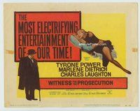 d399 WITNESS FOR THE PROSECUTION movie title lobby card '58 Billy Wilder