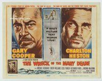 d400 WRECK OF THE MARY DEARE movie title lobby card '59 Gary Cooper, Heston