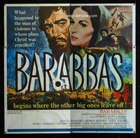 f286 BARABBAS six-sheet movie poster '62 Anthony Quinn, Silvana Mangano