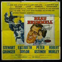 f287 BEAU BRUMMELL six-sheet movie poster '54 Liz Taylor, Stewart Granger