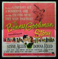 f289 BENNY GOODMAN STORY six-sheet movie poster '56 Allen, Donna Reed
