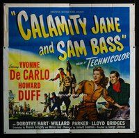 f294 CALAMITY JANE & SAM BASS six-sheet movie poster '49 De Carlo, Duff