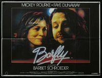 f364 BARFLY British quad movie poster '87 Mickey Rourke, Faye Dunaway