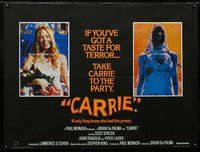 f367 CARRIE British quad movie poster '76 Sissy Spacek, Stephen King
