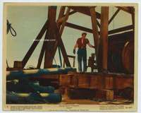 g029 GIANT color vintage 8x10 #9 movie still '56 James Dean striking oil!