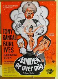 h127 BRASS BOTTLE Danish movie poster '64 Tony Randall, Burl Ives