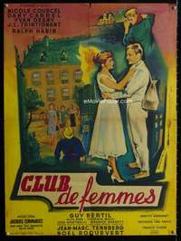 h062 CLUB OF WOMEN French 22x30 movie poster '56 Bertrand art!