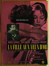 h069 GIRL WITH THE GOLDEN EYES French 23x31 movie poster '61 Laforet