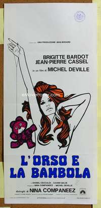 h026 BEAR & THE DOLL Italian locandina movie poster '70 sexy Bardot!