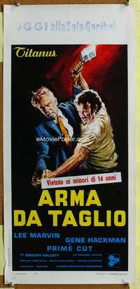 h052 PRIME CUT Italian locandina movie poster '72 Lee Marvin, Gene Hackman