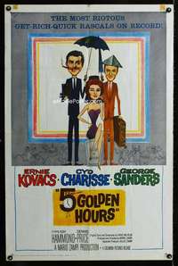 m062 5 GOLDEN HOURS one-sheet movie poster '61 Ernie Kovacs, Cyd Charisse