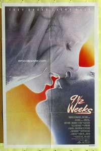 m067 9 1/2 WEEKS one-sheet movie poster '86 Mickey Rourke, Kim Basinger