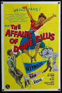 m071 AFFAIRS OF DOBIE GILLIS one-sheet movie poster '53 Debbie Reynolds