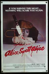 m077 ALICE SWEET ALICE one-sheet movie poster '77 first Brooke Shields!