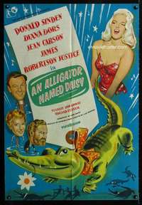 m002 ALLIGATOR NAMED DAISY English one-sheet movie poster '55 Diana Dors
