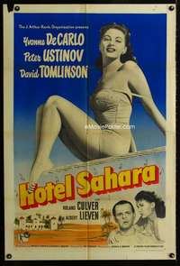m019 HOTEL SAHARA English one-sheet movie poster '51 sexy Yvonne De Carlo!