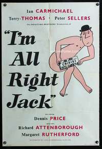 m020 I'M ALL RIGHT JACK English one-sheet movie poster '60 Peter Sellers