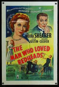 m026 MAN WHO LOVED REDHEADS English one-sheet movie poster '55 Shearer