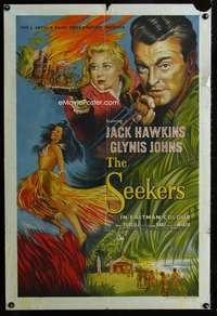 m023 LAND OF FURY English one-sheet movie poster '54 Glynis Johns, Seekers!