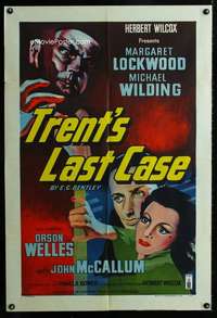 m038 TRENT'S LAST CASE English one-sheet movie poster '53 Orson Welles